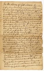 Probated will of Cornelius Gaffiny, 1758