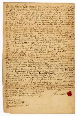Probated will of John Dickerson, 1758