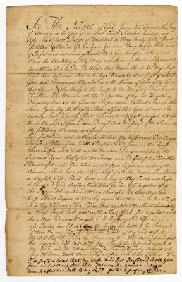 Probated will of Jacob Durye, 1758