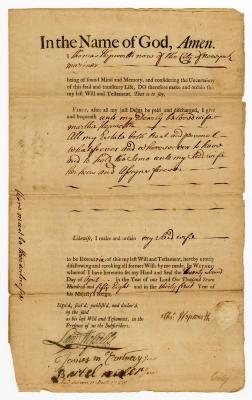 Probated will of Thomas Hepworth, 1758