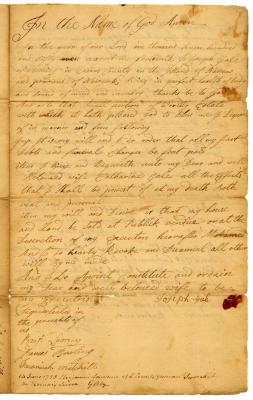 Probated will of Joseph Gales, 1758
