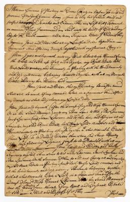 Probated will of William Lawrence, 1758