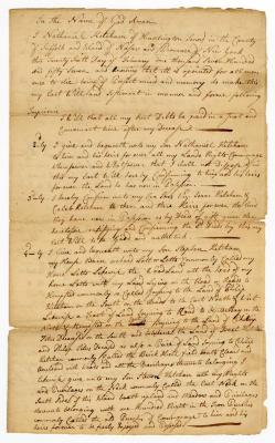 Probated will of Nathaniel Ketcham, 1758