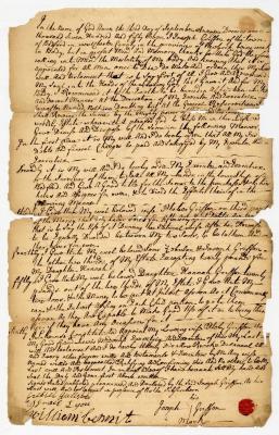 Probated will of Joseph Griffin, 1758