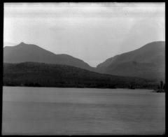 Lake with two mountains