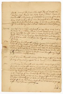 Probated will of Sibill Tomson, 1758
