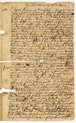Probated will of Isaac Remsen, 1758
