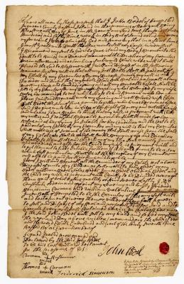 Probated will of John Bedel, 1759