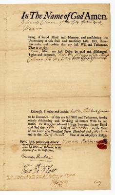 Probated will of Samuel Coleman, 1759