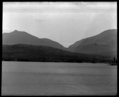 Lake with two mountains