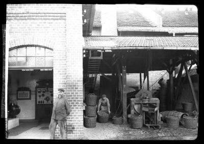 Conrad Appel's walnut-processing operation 