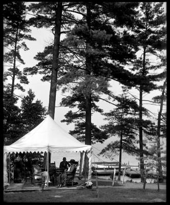 Camp on Mohican Island, Lake George (darker image)