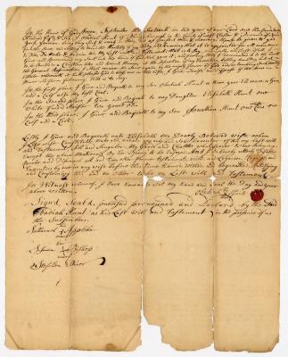 Probated will of Obadiah Hunt, 1759