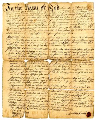 Probated will of Anthony Ludlam, 1759