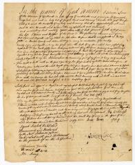Probated will of Solomon Lane, 1759