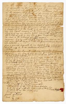 Probated will of William Johnson, 1759