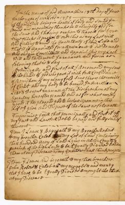 Probated will of David Dill, 1759