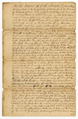Probated will of Jacob Hunt, 1759
