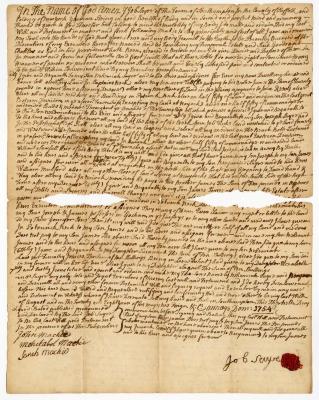 Probated will of Job Sayre, 1759