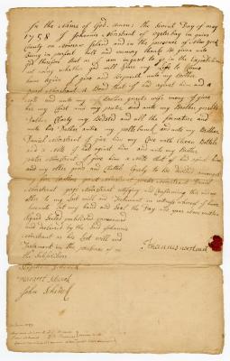 Probated will of Johannes Norstrant, 1759