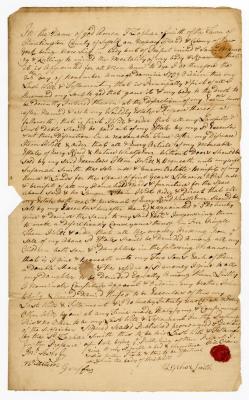 Probated will of Zophar Smith, 1759