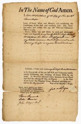 Probated will of John Mcfagan, 1759