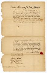 Probated will of Aurelius Mills, 1759
