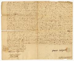 Probated will of Frances Auboyneau, 1760