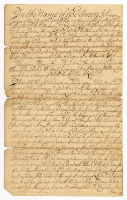 Probated will of Simon Cregier, 1760