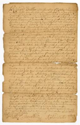 Probated will of Richard Butler, 1760