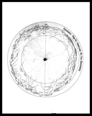 Panoramic map of Hurricane Mountain fire observatory