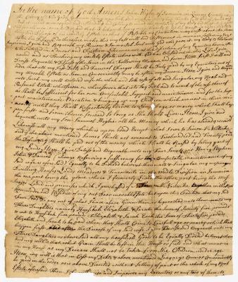 Probated will of John Higbie, 1760
