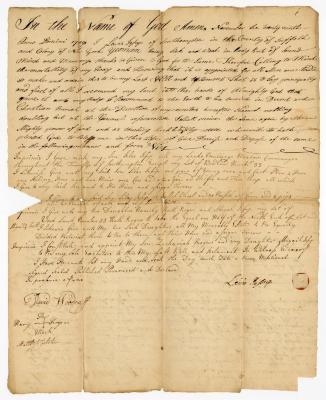 Probated will of Lewis Jessup, 1760