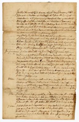 Probated will of Jonathan Horton, 1760