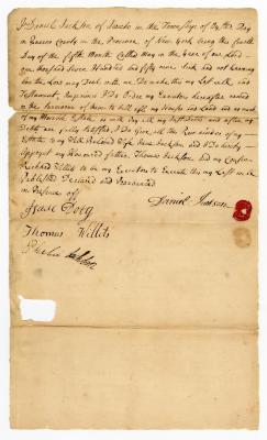 Probated will of Daniel Jackson, 1760