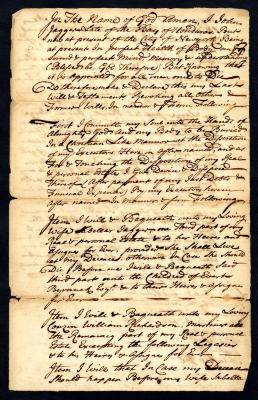 Probated will of John Jagger, 1760