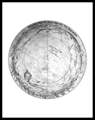 Panoramic map for Whiteface Mt. fire observatory