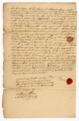 Probated will of Thomas Price, 1760