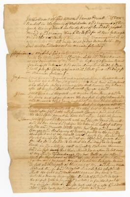 Probated will of James Percutt, 1760