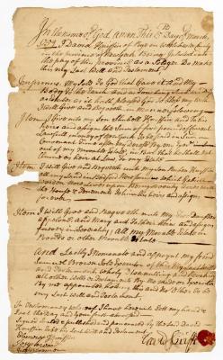 Probated will of David Kniffin, 1760