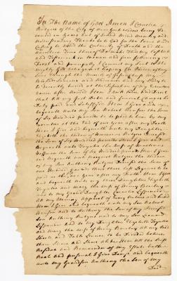 Probated will of Cornelia Rutgers, 1760