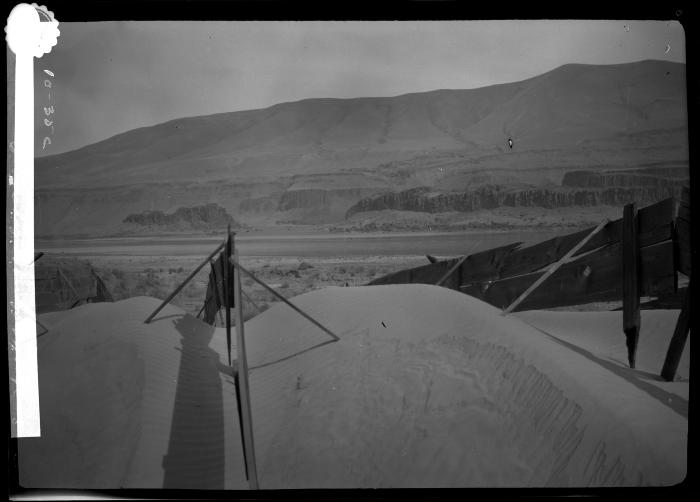 Sand breaks along railroad in Oregon