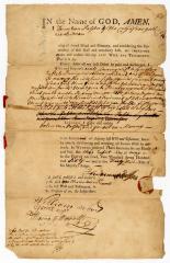 Probated will of Teunis Van Dalson, 1760