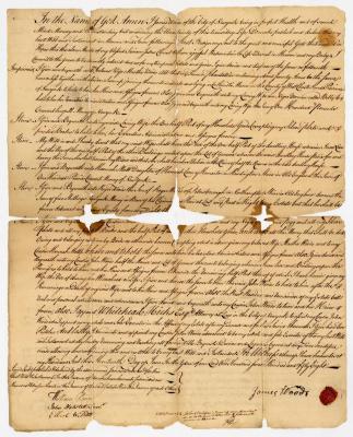 Probated will of James Woods, 1760