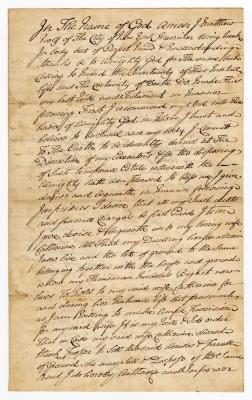 Probated will of Mathew Wolf, 1760