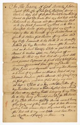 Probated will of John Bassett, 1761