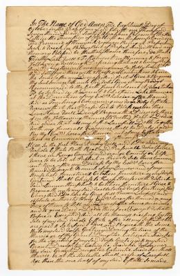 Probated will of Abraham Bloom, 1761