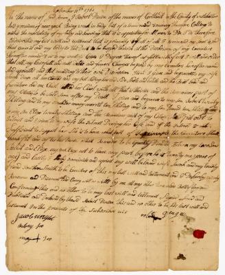 Probated will of Robert Densee, 1761