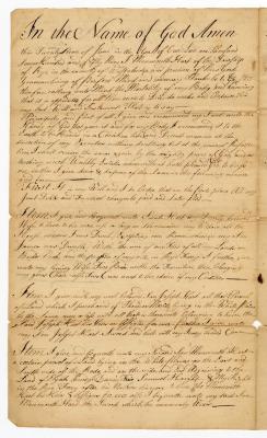 Probated will of Monmouth Hart, 1761