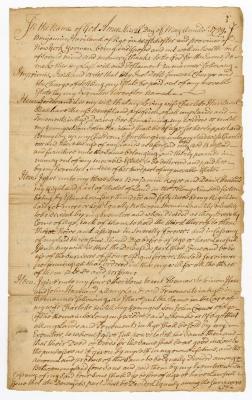 Probated will of Benjamin Haviland, 1761